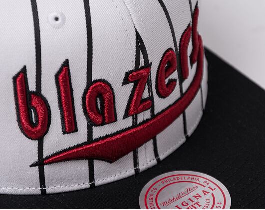 Kšiltovka Mitchell & Ness NBA Retro Pinstripe Snapback Hwc Portland Trail Blazers White