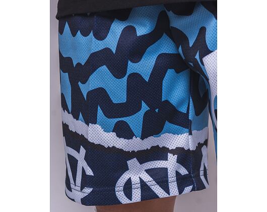 Kraťasy Mitchell & Ness NCAA Jumbotron 2.0 Shorts University Of North Carolina Navy / Light Blue