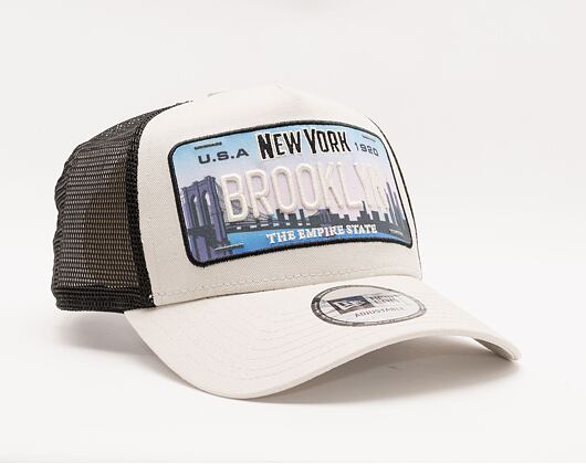 Kšiltovka New Era 9FORTY A-Frame Trucker License Plate - Brooklyn New York Snapback Stone