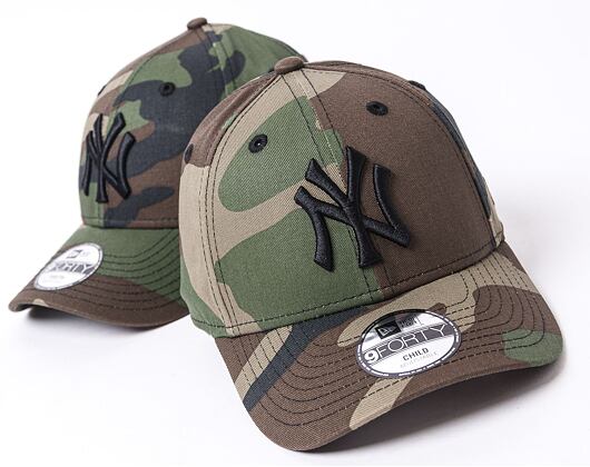 Dětská Kšiltovka New Era - MLB The League 9FORTY - NY Yankees - Woodland Camo