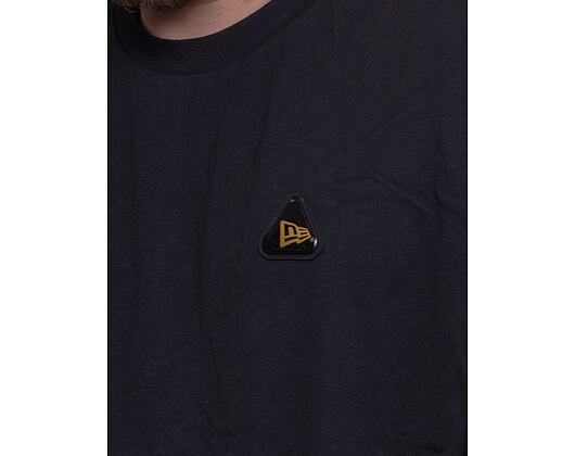 Triko New Era Rubber Patch Oversized Tee Black / Yellow