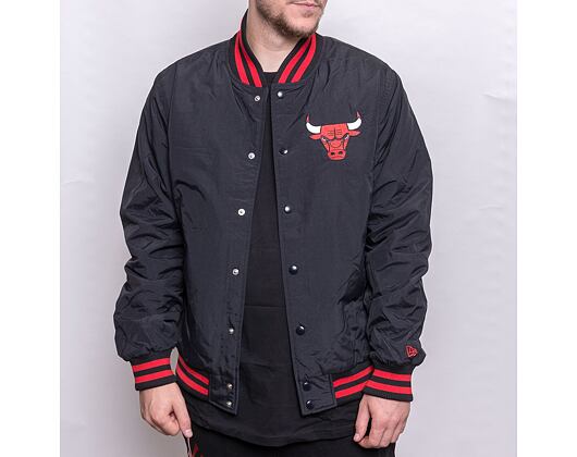 Bunda New Era NBA Team Logo Bomber Jacket Chicago Bulls Black / Red