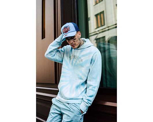 Mikina Rip N Dip Sent From Heaven Hoodie Light Blue Spiral Dye RND9036