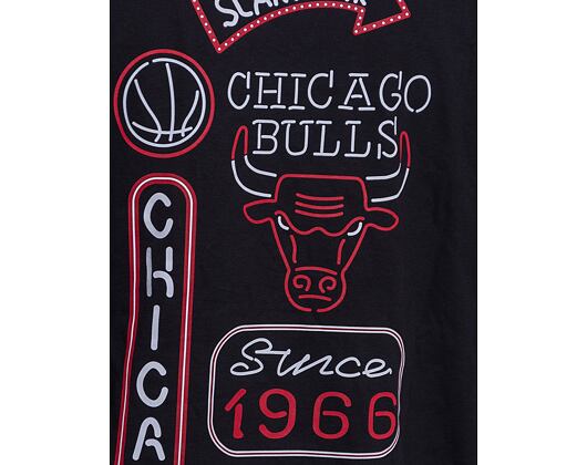 Triko New Era NBA Neon Graphic Tee Chicago Bulls Black