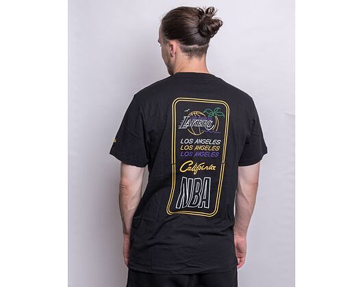 Triko New Era NBA Neon Graphic Tee Los Angeles Lakers Black
