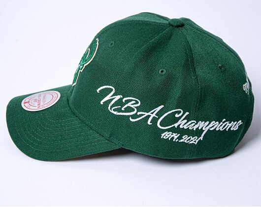 Kšiltovka Mitchell & Ness Champ Wrap Pro Snapback Milwaukee Bucks Green