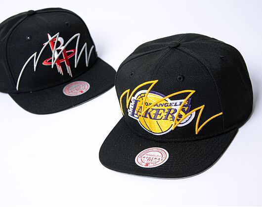 Kšiltovka Mitchell & Ness Shark Bite Snapback Nba Los Angeles Lakers Black