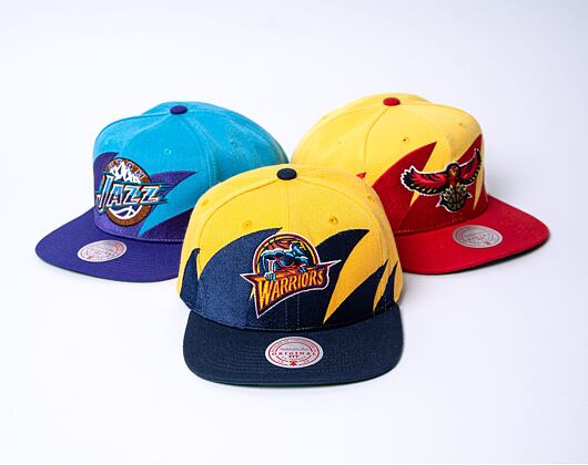 Kšiltovka Mitchell & Ness Sharktooth Snapback Hwc Golden State Warriors Yellow / Blue
