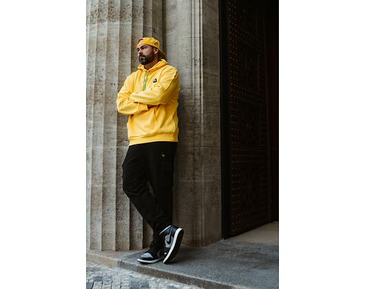 Tepláky New Era Seasonal Cargo Sweatpants Black / Yellow