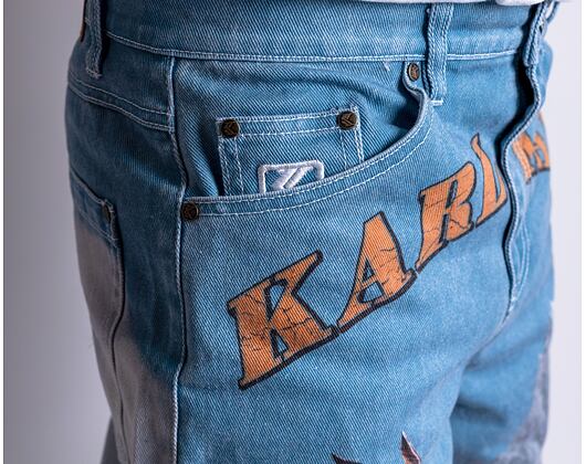 Kalhoty Karl Kani Small Signature Baggy Five Pocket Eagle Denim multicolor