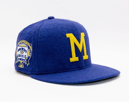 Kšiltovka New Era 59FIFTY MLB Wool Milwaukee Brewers Cooperstown Blue