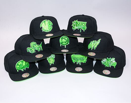 Kšiltovka Mitchell & Ness SLIME DRIP SNAPBACK HWC San Antonio Spurs Black
