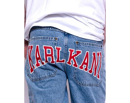 Kalhoty Karl Kani Retro Patched Baggy Denim vintage mid blue