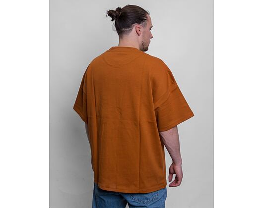 Triko Karl Kani Chest Signature Heavy Jersey OS Tee cognac