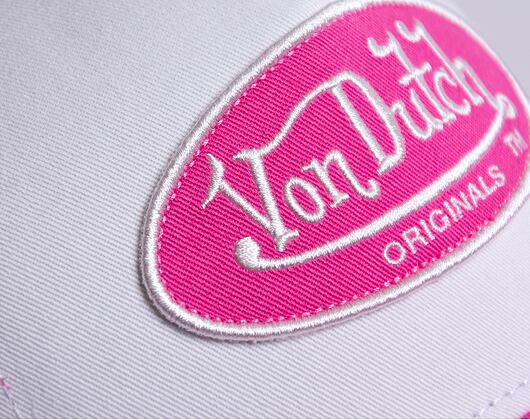 Kšiltovka Von Dutch Boston Trucker Cotton Twill White/Pink