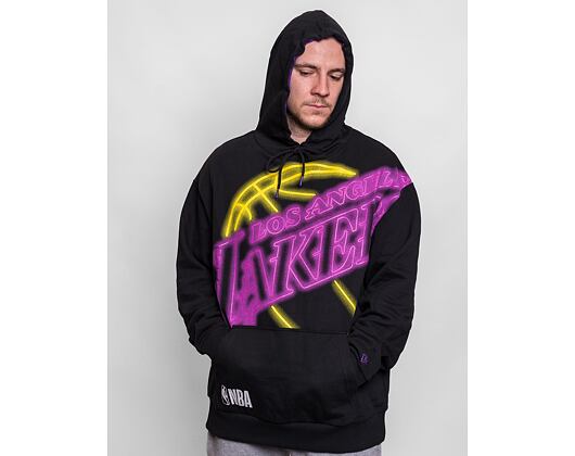 Mikina New Era NBA Enlarged Neon Pull Over Hoody Los Angeles Lakers Black/Purple