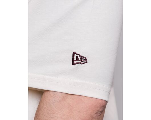 Triko New Era Oversized Back Print Graphic Tee Off White/Maroon