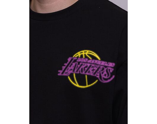 Triko New Era NBA Oversized Back Print Neon Tee Los Angeles Lakers Black/Purple