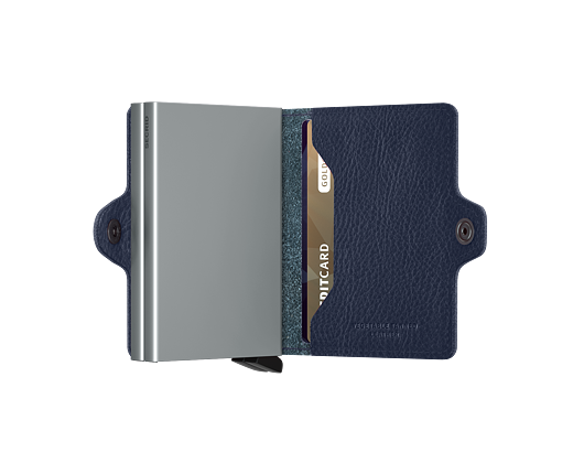 Peněženka Secrid Twinwallet Vegetable Tanned Navy-Silver