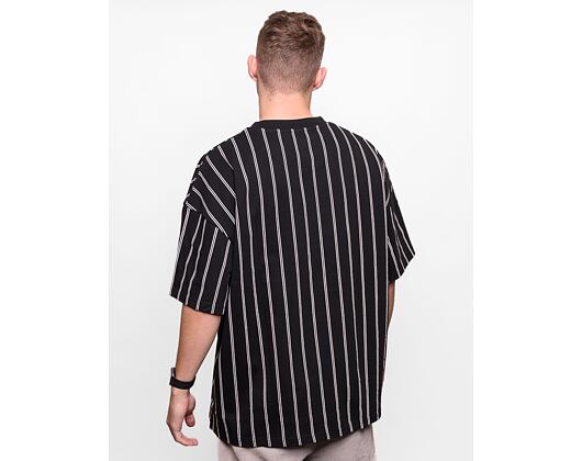 Triko Karl Kani Small Signature Heavy Jersey Pinstripe Tee black/white