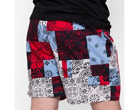 Kraťasy Karl Kani Small Siqnature Paisley Resort Shorts navy/red/light blue