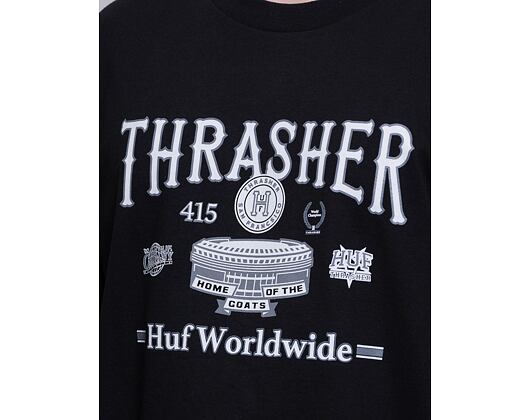 Triko HUF × Thrasher Monteray Longsleeve Black