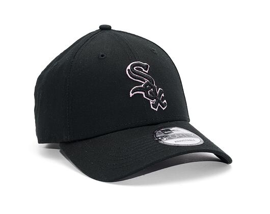 Kšiltovka New Era 9FORTY MLB Team Outline Chicago White Sox Black / Rose Pink