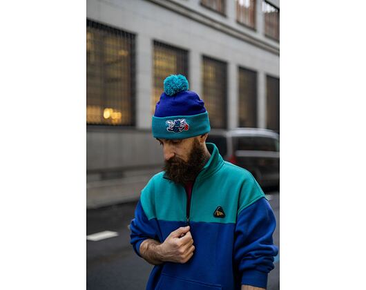 Kulich Mitchell & Ness TWO TONE POM BEANIE HWC Houston Rockets Blue