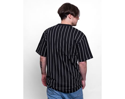 Triko Karl Kani 6030153 Small Signature Pinstripe Tee Black/White