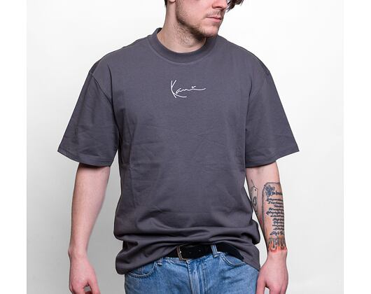 Triko Karl Kani Small Signature Essential Tee dark grey