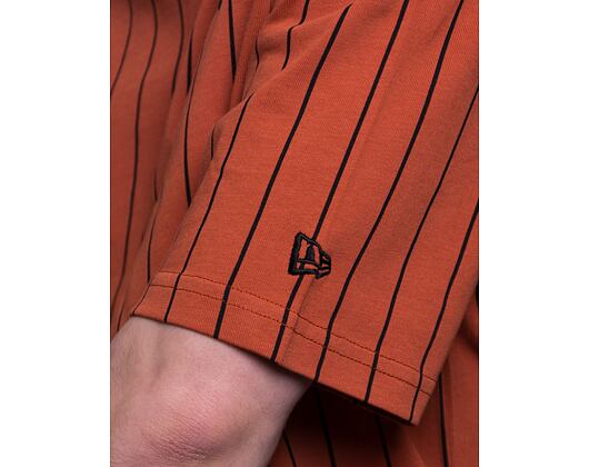 Triko New Era Pinstripe Oversized Tee Redwood / Black