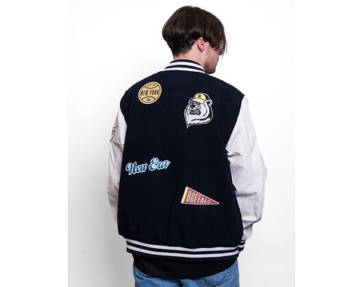 Bunda New Era Heritage Patch Varsity Jacket Navy / Off White