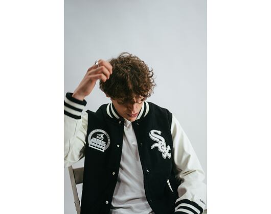 Bunda New Era Heritage Varsity Jacket Chicago White Sox Black / Off White