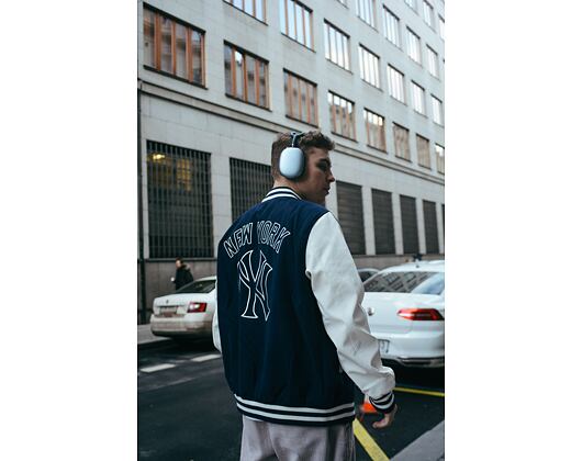 Bunda New Era Heritage Varsity Jacket New York Yankees Oceanside Blue / Off White