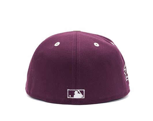 Kšiltovka New Era 59FIFTY MLB WS Sidepatch Trail Mix New York Yankees Plum / Chrome White