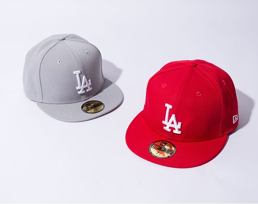 Kšiltovka New Era - MLB Basic 59FIFTY - LA Dodgers - Scarlet / White