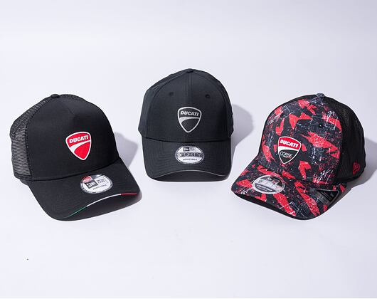 Kšiltovka New Era 9FIFTY Stretch-Snap Ducati Corse All Over Print Ducati Black / Scarlet