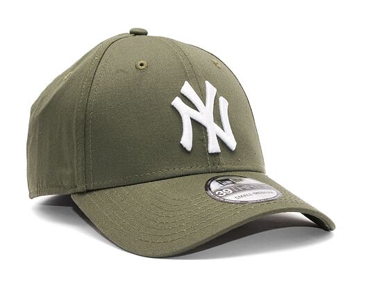 Kšiltovka New Era - MLB Essential 39THIRTY - NY Yankees - New Olive / White