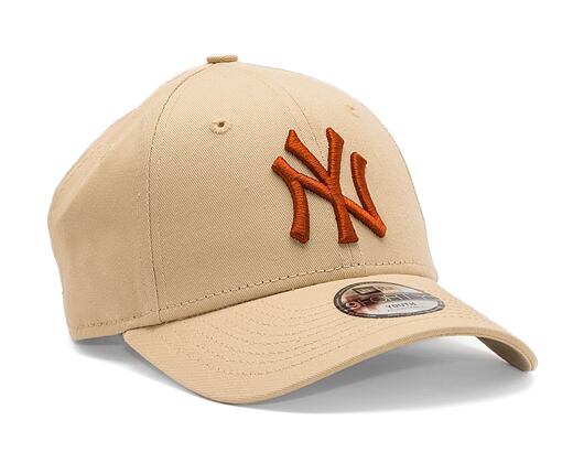 Dětská kšiltovka New Era 9FORTY Kids MLB League Essential New York Yankees Oat Milk / Redwood