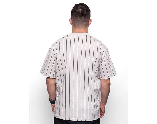 Triko Karl Kani Small Signature Pinstripe Tee light sand/black