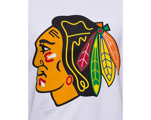 Triko Mitchell & Ness NHL Team Logo Tee Chicago Blackhawks White