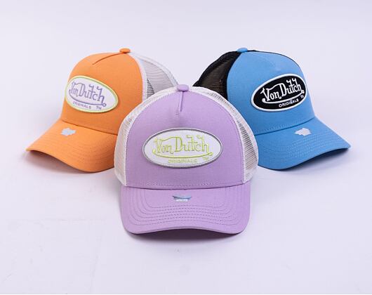 Kšiltovka Von Dutch Trucker Boston Lilac/White