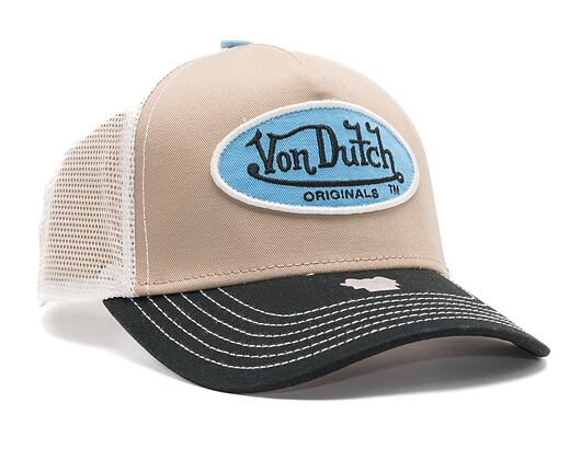 Kšiltovka Von Dutch Trucker Boston Sand/White