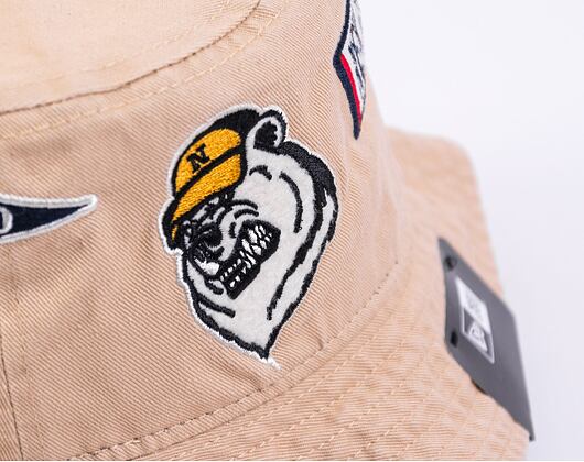 Klobouk New Era Heritage All Over Patch Bucket Oat Milk