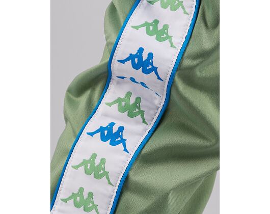 Tepláky Kappa 222 BANDA RASTORIAI SLIM Green Dusty-White-Blue Smurf