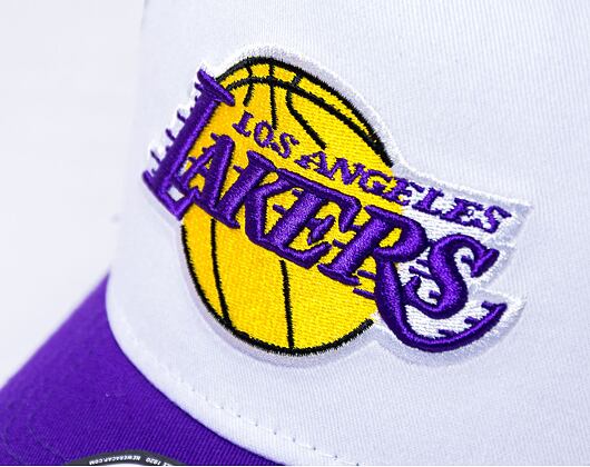 Kšiltovka New Era - NBA Team Clear 9FORTY Trucker - LA Lakers - White / Red