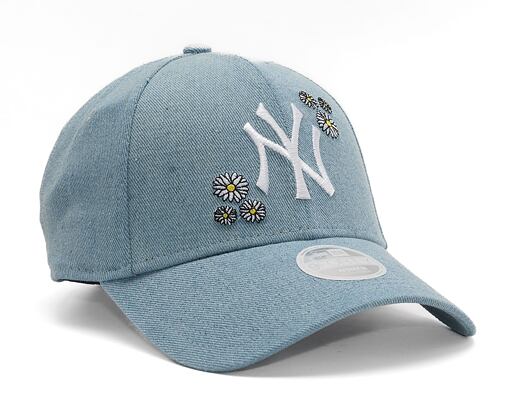 Dámská kšiltovka New Era 9FORTY Womens MLB Denim Daisy New York Yankees Sky Blue / Optic White