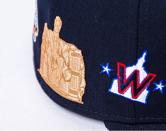 Kšiltovka New Era 59FIFTY MLB Script 5 Washington Nationals Navy / Optic White