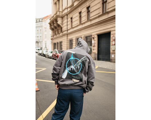 Mikina Karl Kani Woven Signature Kaniverse OS Hoodie Anthracite