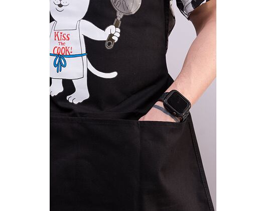 Zástěra na vaření RIP N DIP Kiss The Cook Apron RND10046 Black